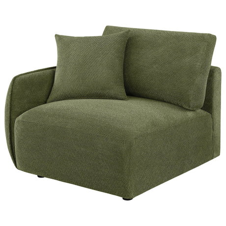 Elysia Green Chenille Upholstered Modular LAF Chair from Coaster - Luna Furniture