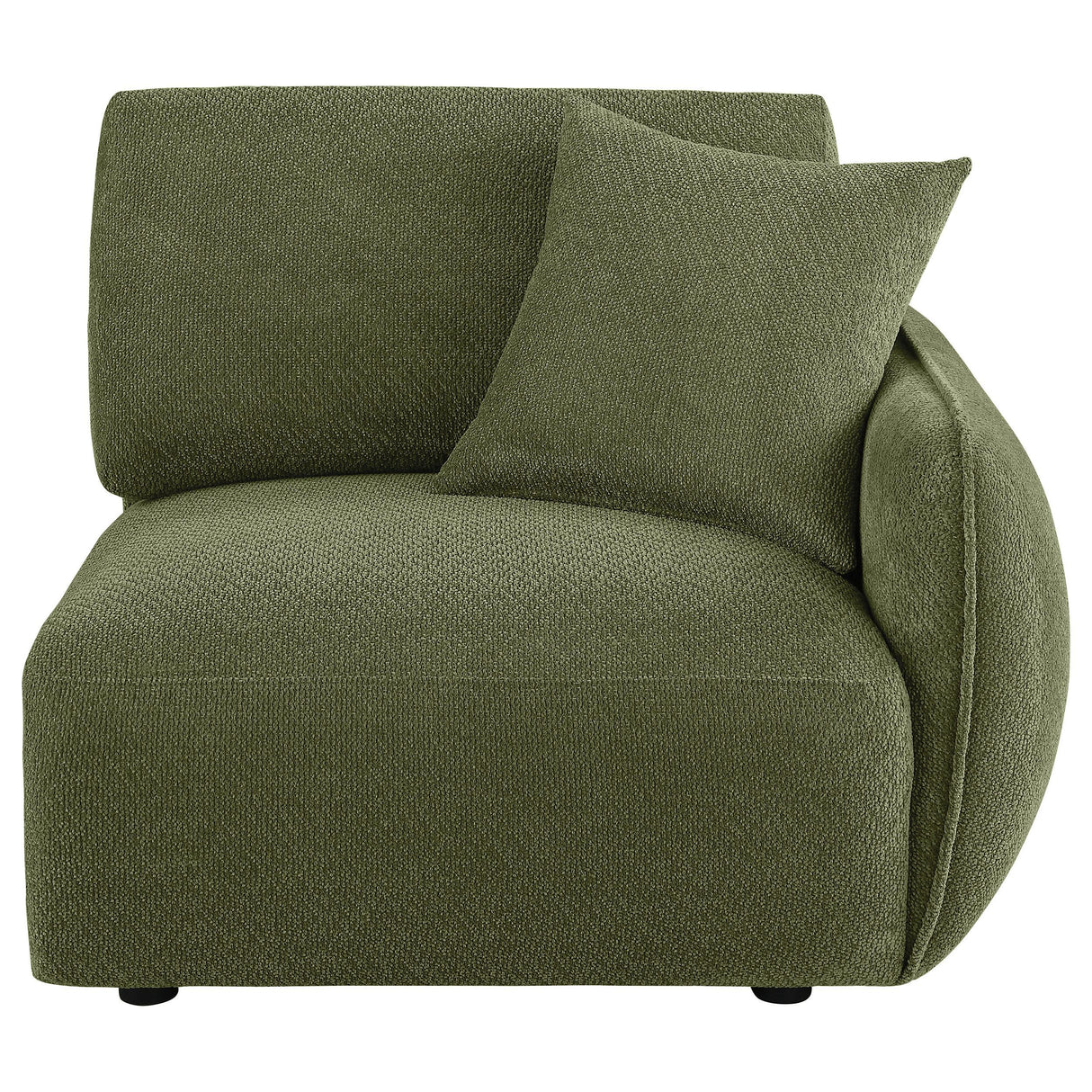 Elysia Green Chenille Upholstered Modular RAF Chair from Coaster - Luna Furniture
