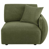 Elysia Green Chenille Upholstered Modular RAF Chair from Coaster - Luna Furniture
