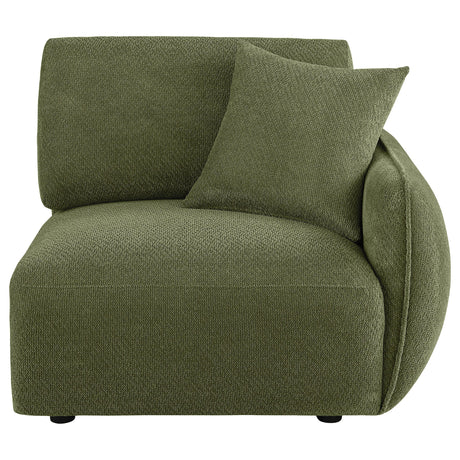 Elysia Green Chenille Upholstered Modular RAF Chair from Coaster - Luna Furniture