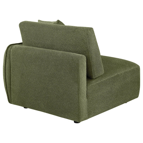 Elysia Green Chenille Upholstered Modular RAF Chair from Coaster - Luna Furniture