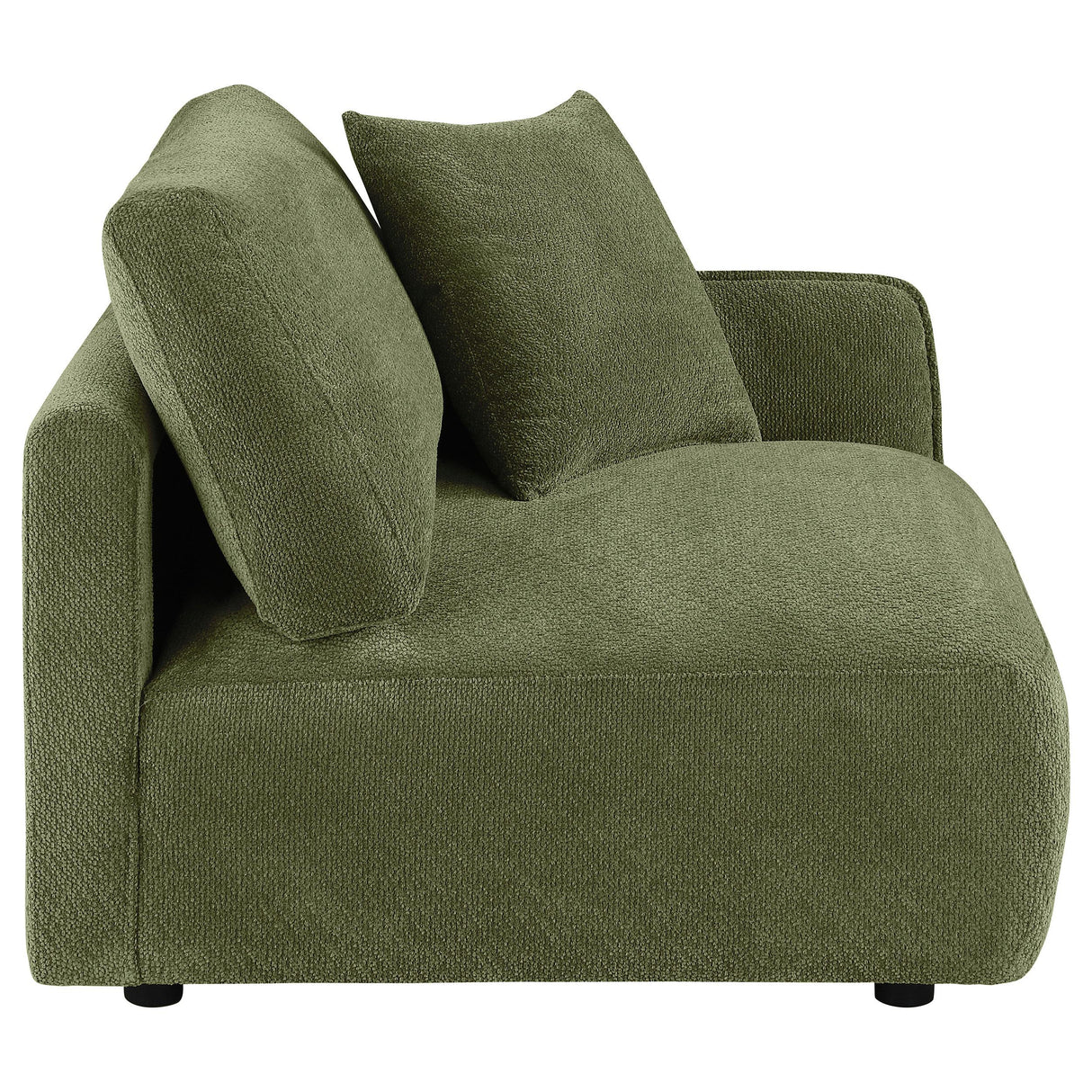 Elysia Green Chenille Upholstered Modular RAF Chair from Coaster - Luna Furniture