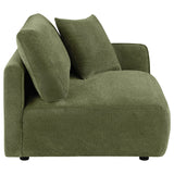 Elysia Green Chenille Upholstered Modular RAF Chair from Coaster - Luna Furniture