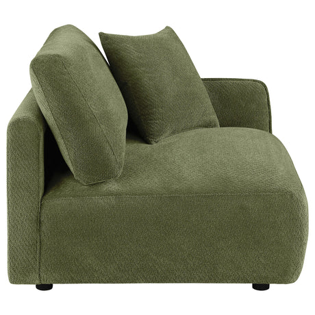 Elysia Green Chenille Upholstered Modular RAF Chair from Coaster - Luna Furniture