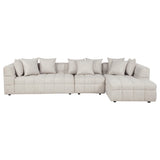 Amara Ivory 3-Piece Upholstered Sectional Sofa from Coaster - Luna Furniture