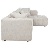 Amara Ivory 3-Piece Upholstered Sectional Sofa from Coaster - Luna Furniture