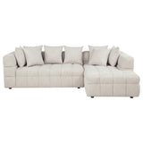 Amara Ivory 2-Piece Upholstered Sectional Sofa from Coaster - Luna Furniture