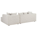 Amara Ivory 2-Piece Upholstered Sectional Sofa from Coaster - Luna Furniture