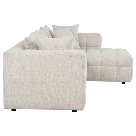 Amara Ivory 2-Piece Upholstered Sectional Sofa from Coaster - Luna Furniture