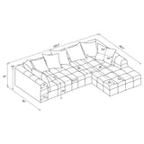 Amara Ivory 2-Piece Upholstered Sectional Sofa from Coaster - Luna Furniture
