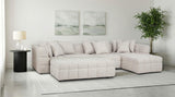 Amara Ivory 4-Piece Upholstered Sectional Sofa from Coaster - Luna Furniture