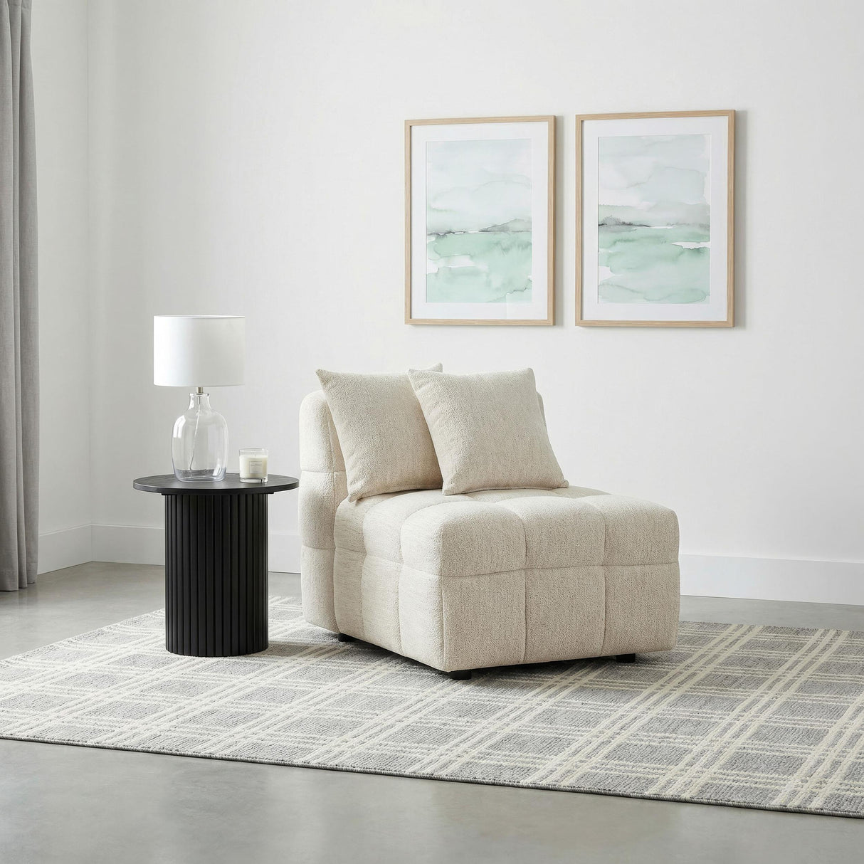 Amara Upholstered Armless Chair from Coaster - Luna Furniture