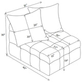 Amara Upholstered Armless Chair from Coaster - Luna Furniture