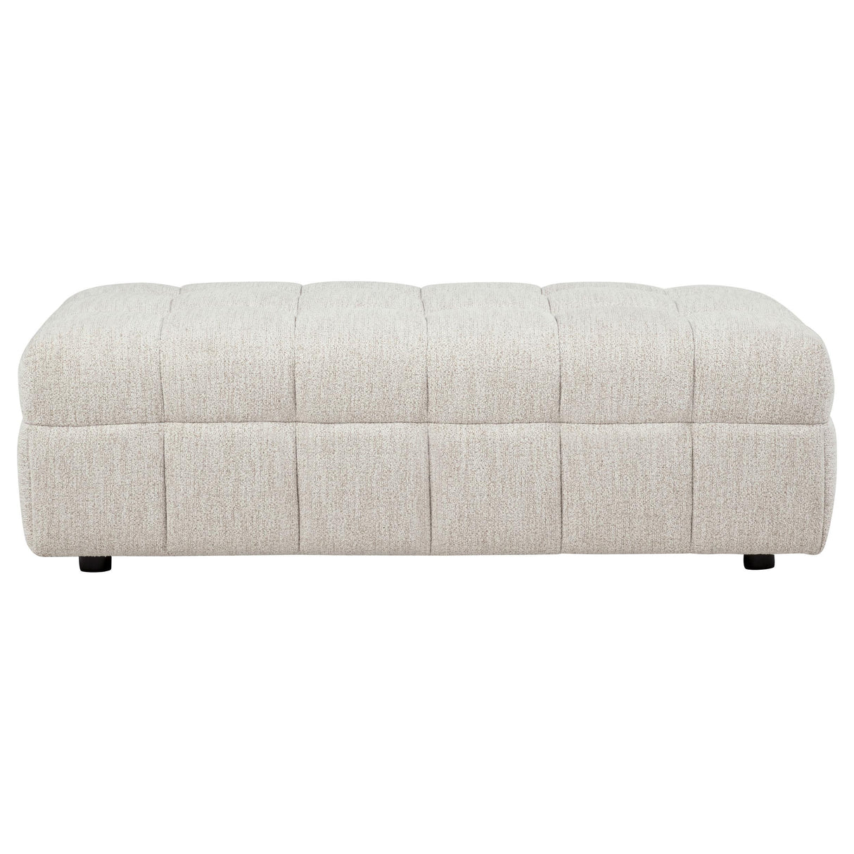 Amara Ivory Upholstered Ottoman from Coaster - Luna Furniture