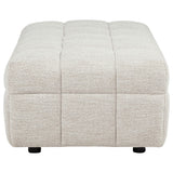 Amara Ivory Upholstered Ottoman from Coaster - Luna Furniture