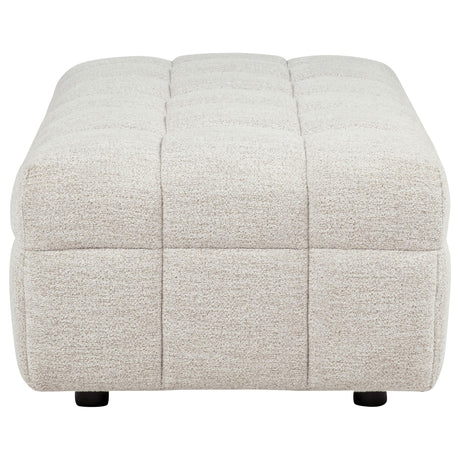 Amara Ivory Upholstered Ottoman from Coaster - Luna Furniture