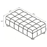 Amara Ivory Upholstered Ottoman from Coaster - Luna Furniture