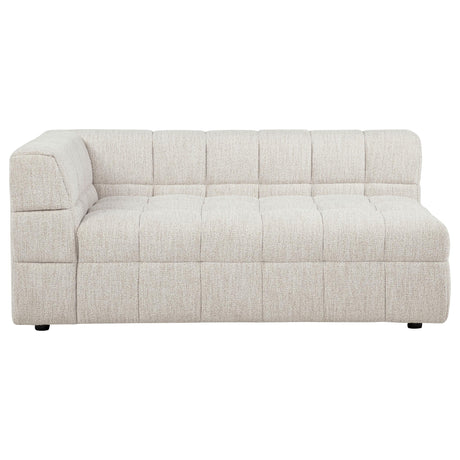 Amara Ivory Upholstered LAF Loveseat from Coaster - Luna Furniture