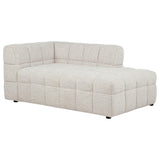 Amara Ivory Upholstered RAF Chaise from Coaster - Luna Furniture
