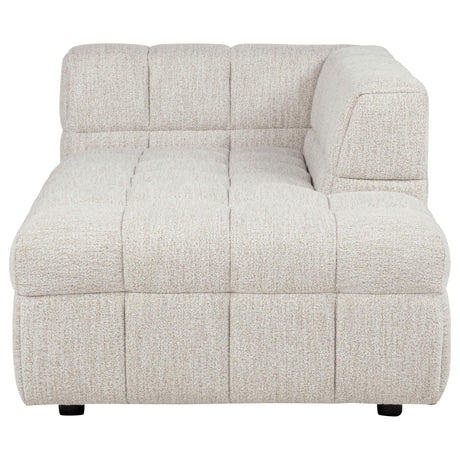 Amara Ivory Upholstered RAF Chaise from Coaster - Luna Furniture