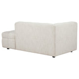 Amara Ivory Upholstered RAF Chaise from Coaster - Luna Furniture