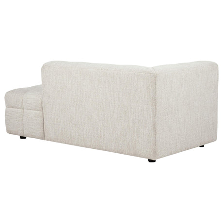 Amara Ivory Upholstered RAF Chaise from Coaster - Luna Furniture