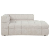 Amara Ivory Upholstered RAF Chaise from Coaster - Luna Furniture