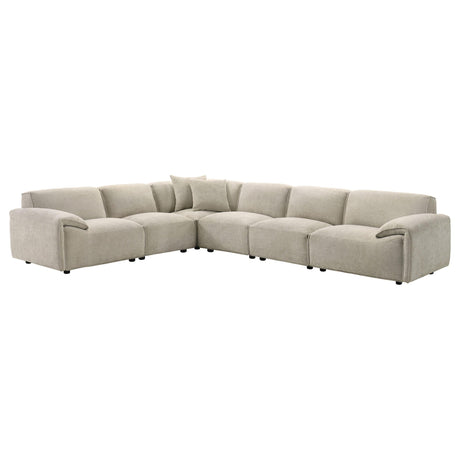 Crane Beige 6-Piece Modular Sectional Sofa from Coaster - Luna Furniture