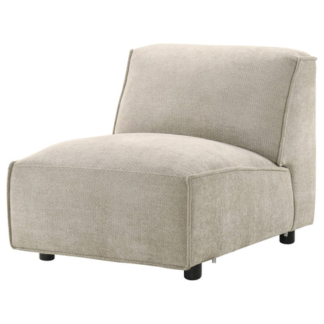 Crane Beige Modular Armless Chair from Coaster - Luna Furniture