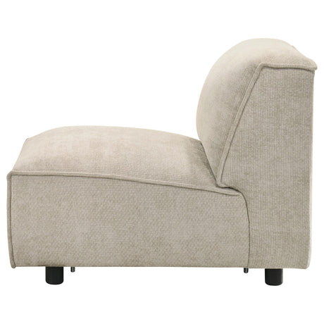 Crane Beige Modular Armless Chair from Coaster - Luna Furniture