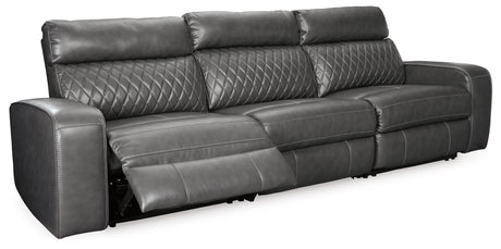 Samperstone Gray 3-Piece Power Reclining Sofa from Ashley Furniture - Luna Furniture