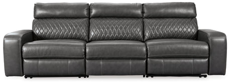 Samperstone Gray 3-Piece Power Reclining Sofa from Ashley Furniture - Luna Furniture