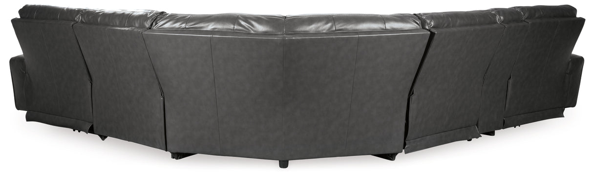Samperstone Gray 6-Piece Power Reclining Sectional from Ashley Furniture - Luna Furniture