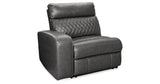 Samperstone Gray 2-Piece Power Reclining Sectional Loveseat from Ashley Furniture - Luna Furniture