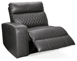 Samperstone Gray 2-Piece Power Reclining Sectional Loveseat from Ashley Furniture - Luna Furniture