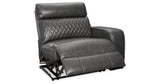 Samperstone Gray 2-Piece Power Reclining Sectional Loveseat from Ashley Furniture - Luna Furniture