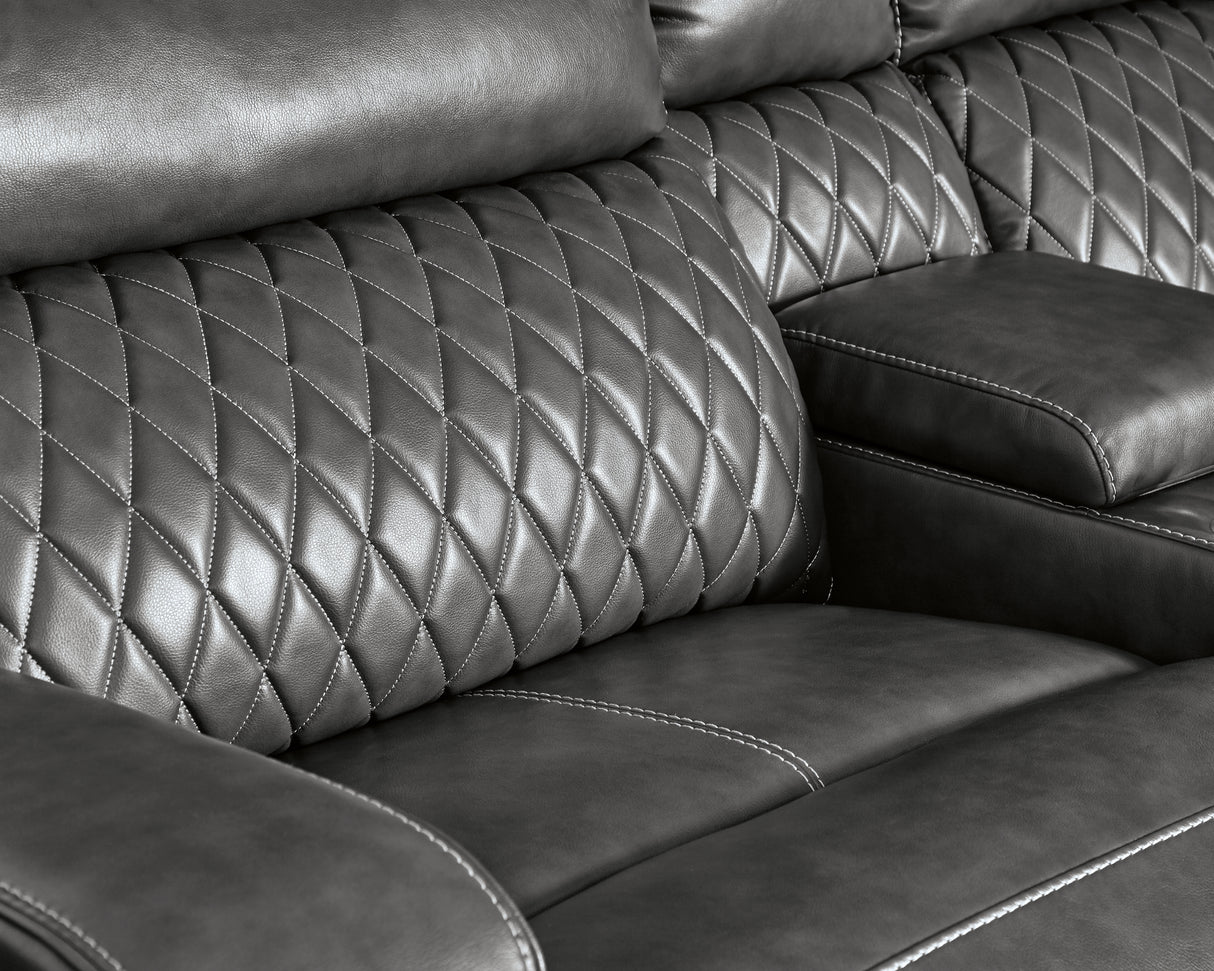 Samperstone Gray 5-Piece Power Reclining Sectional from Ashley Furniture - Luna Furniture