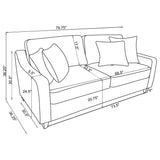 Christine Beige 3-Piece Cushion Back Living Room Set from Coaster - Luna Furniture