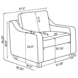 Christine Beige 3-Piece Cushion Back Living Room Set from Coaster - Luna Furniture