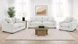 Ashlyn Sand Fabric Upholstered Track Arm Sofa from Coaster - Luna Furniture