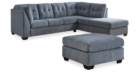 Marleton Denim 2-Piece Sleeper Sectional with Ottoman from Ashley Furniture - Luna Furniture