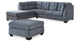 Marleton Denim 2-Piece Sectional with Ottoman from Ashley Furniture - Luna Furniture