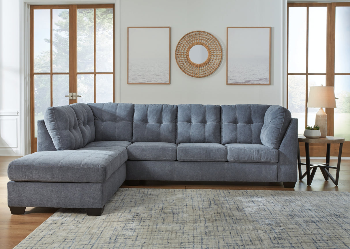 Marleton Denim 2-Piece LAF Chaise Sectional from Ashley Furniture - Luna Furniture