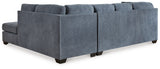 Marleton Denim 2-Piece RAF Chaise Sleeper Sectional from Ashley Furniture - Luna Furniture