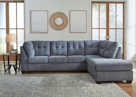 Marleton Denim 2-Piece RAF Chaise Sectional from Ashley Furniture - Luna Furniture