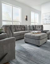 Marleton Gray 2-Piece Sectional and Ottoman from Ashley - Luna Furniture