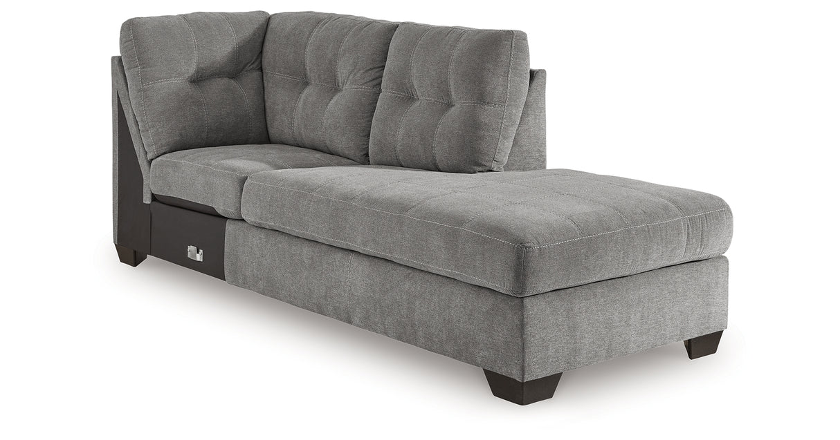 Marleton Gray 2-Piece Sectional and Ottoman from Ashley - Luna Furniture