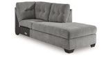 Marleton Gray 2-Piece Sectional and Ottoman from Ashley - Luna Furniture