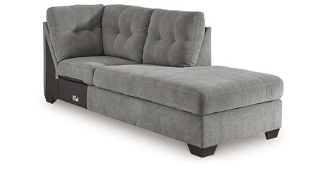 Marleton Gray 2-Piece Sectional and Ottoman from Ashley - Luna Furniture