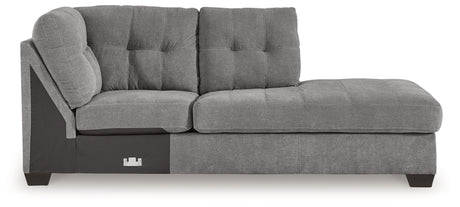 Marleton Gray 2-Piece Sectional and Ottoman from Ashley - Luna Furniture